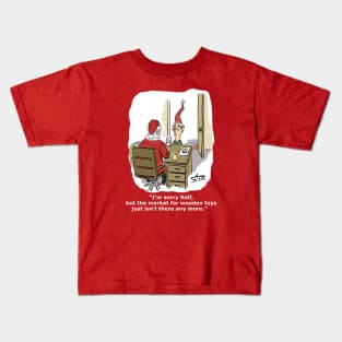 Funny Santa and Elf cartoon Kids T-Shirt